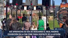 Así aprovecha su día de descanso el Real Madrid: exhibición en la fan zone para disfrute de la afición