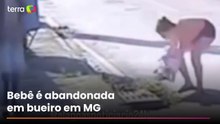 Veja momento em que mãe abandona recém-nascida em bueiro em MG