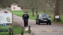 Police officers patrol Royal Lodge