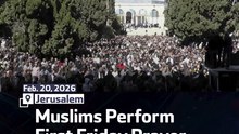 Muslims Perform First Friday Prayer of Ramadan in Al-Aqsa