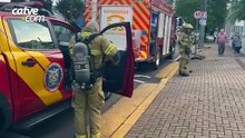Início de incêndio mobiliza Corpo de Bombeiros em edifício na rua Minas Gerais