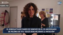 El sobreactuado cameo de Sánchez en el 20 aniversario de Polònia de TV3: "Quizá deba mejorar la imitación"