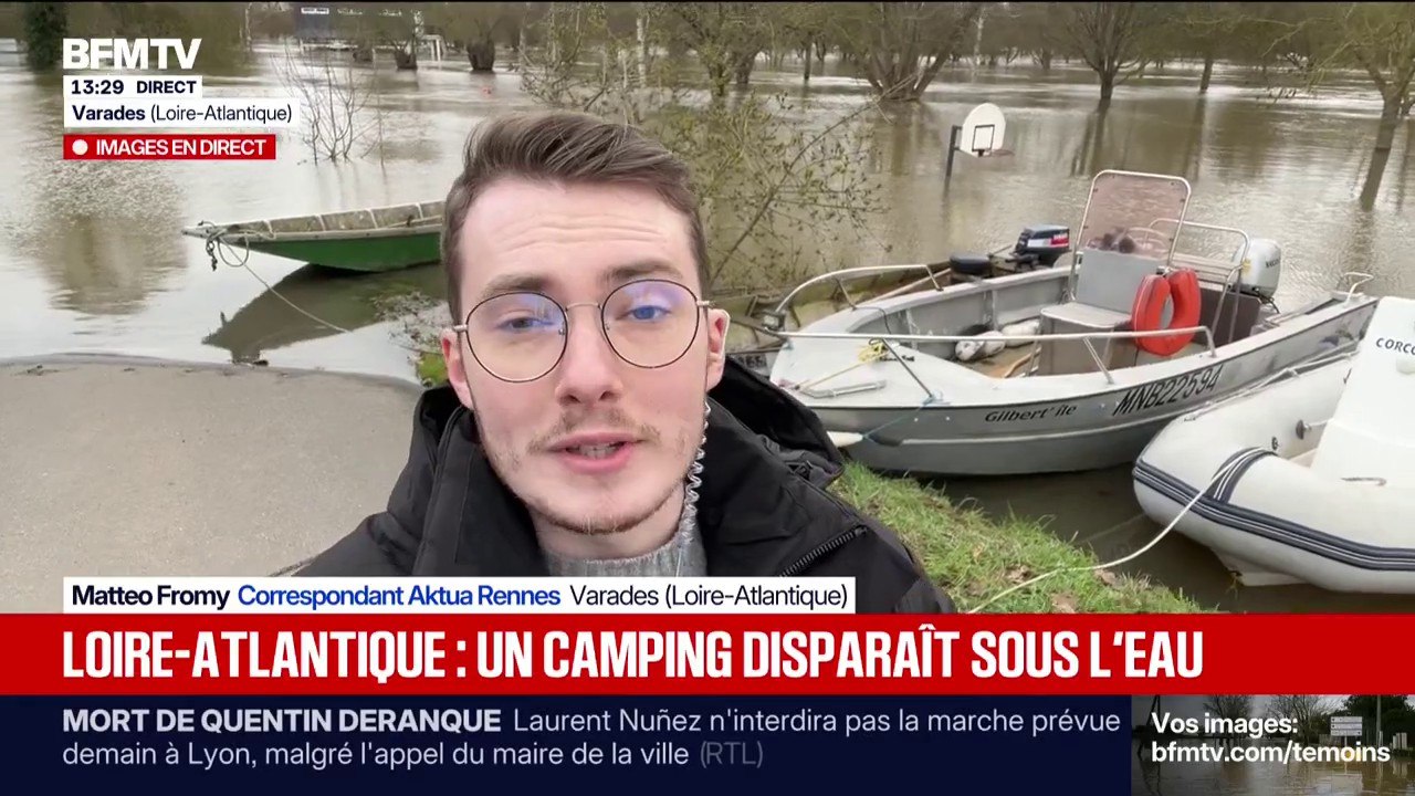Crues: un camping complètement submergé par les eaux à Varades, en Loire-Atlantique