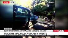Video: una discusión de tránsito terminó en tragedia y un motociclista quedó detenido