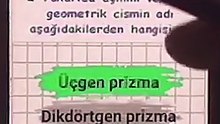 Geometrik Cisimlerin Açılımı - 3. Sınıf Matematik #Shorts