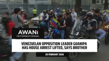 Venezuelan Opposition Leader Guanipa has house arrest lifted, says brother