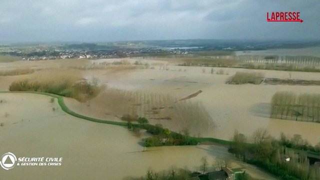 Francia, alluvioni nel sud ovest del Paese: le immagini aeree della devastazione