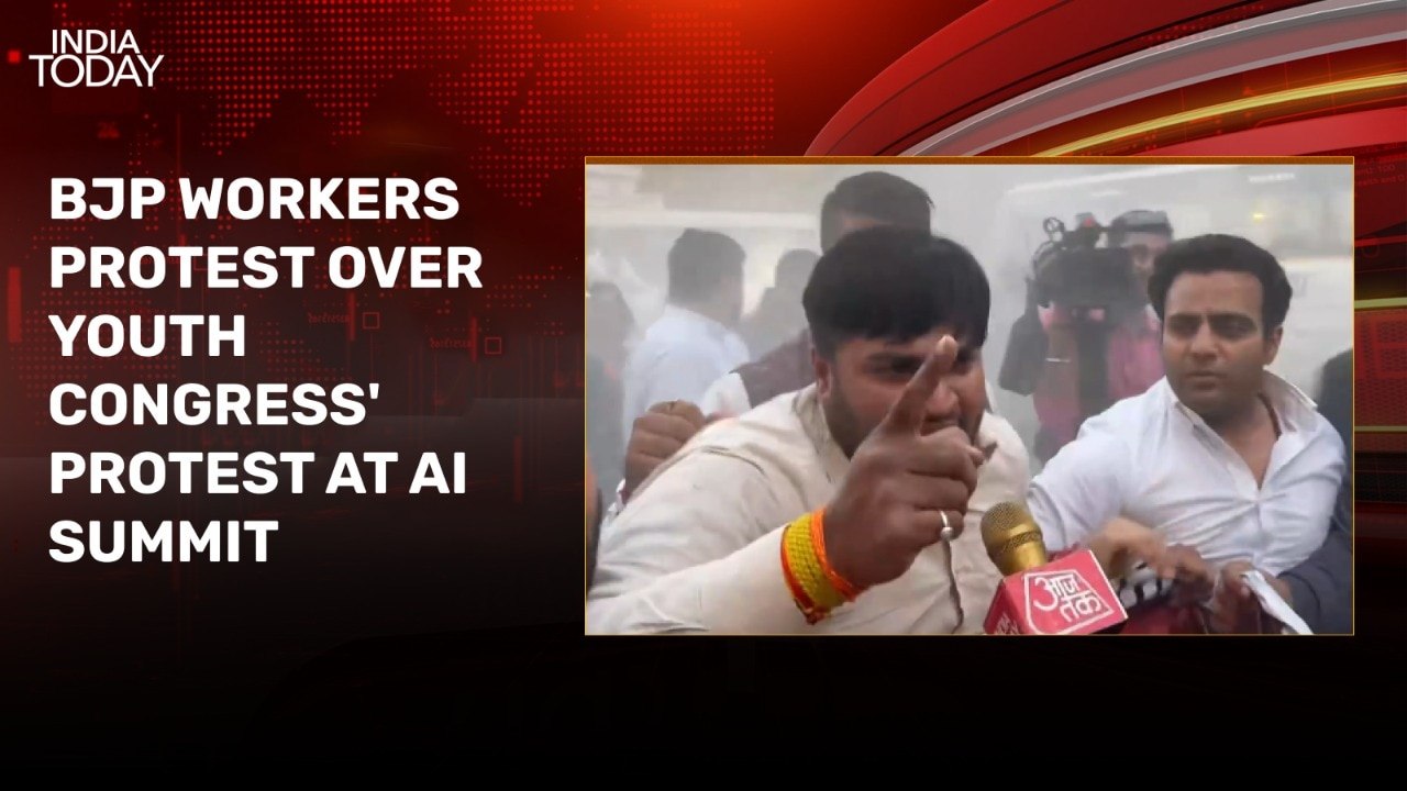 BJP protests outside Rahul Gandhi's residence over Congress' shirtless stir