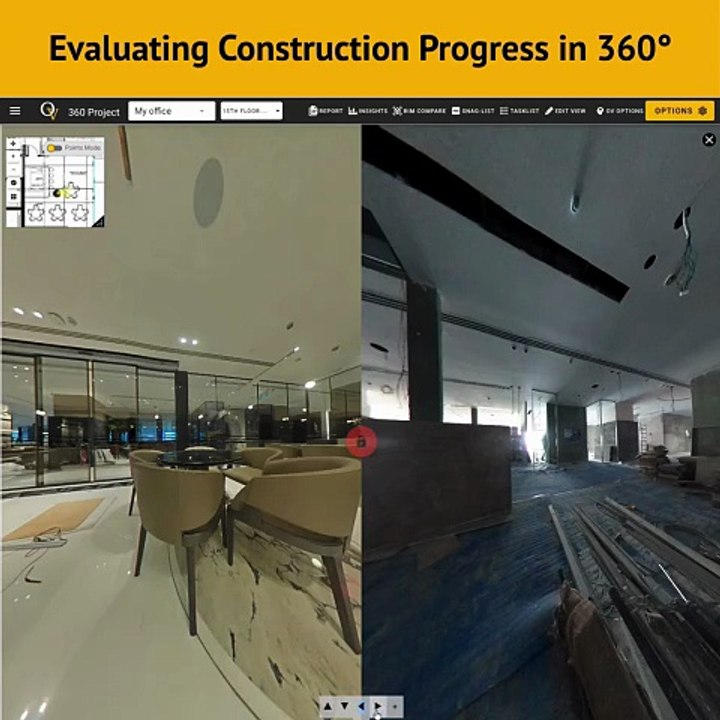 Evaluate Construction Progress by Comparing 360 Images