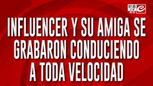 Influencer se filmó conduciendo temerariamente sobre una avenida