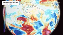 Anomalias de temperatura do ar em 850hPa