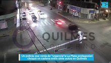 Un policía que venía de "urgencia"a La Plata protagonizó choque en cadena entre siete autos en Quilmes