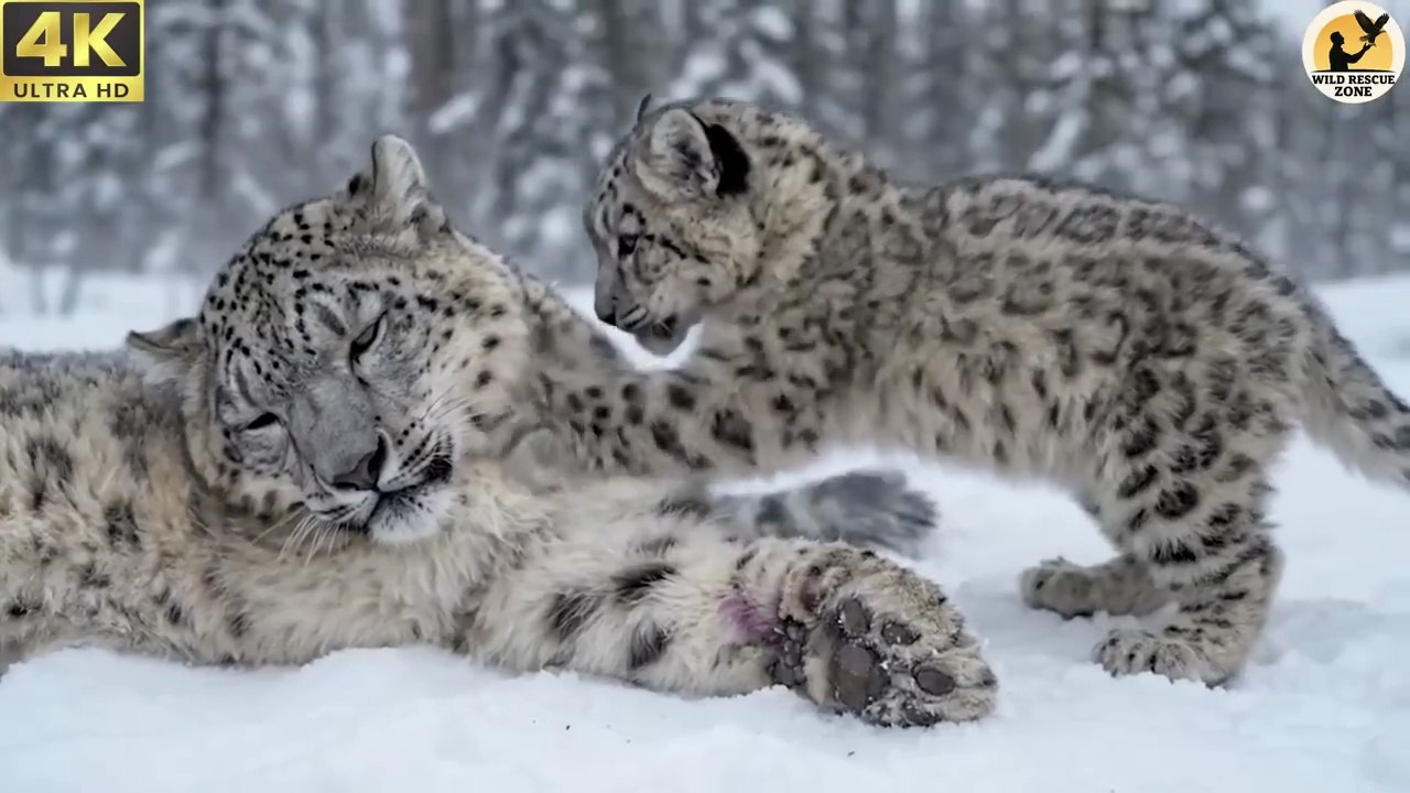 An_Elderly_Woman_Rescues_a_Freezing_Snow_Leopard_and_Her_Cub_in_Siberia_A_Heart-Touching_Story