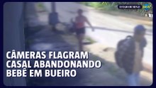 Câmeras flagram casal abandonando bebê em Ibirité