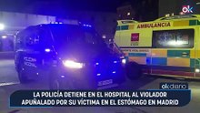 La Policía detiene en el hospital al violador apuñalado por su víctima en el estómago en Madrid