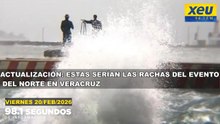 Actualización: estas serían las rachas del evento del norte en Veracruz