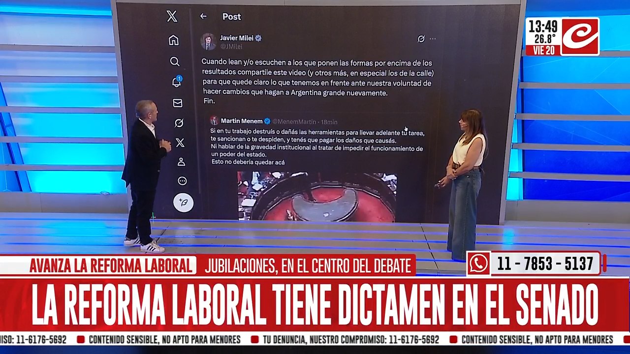 Milei celebró la aprobación de la reforma laboral en Diputados
