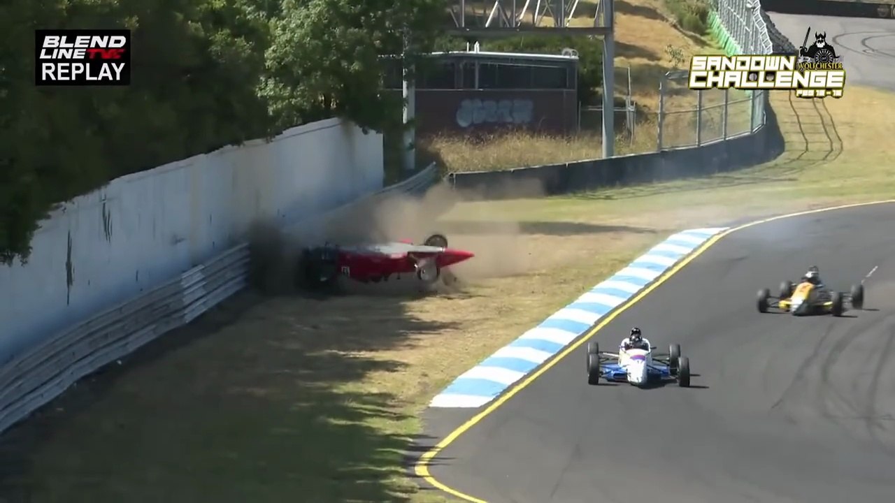 Victorian Formula Ford Championship 2026 Sandown Race 2 Fitzgerald Flips