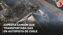 Explota camión que transportaba gas en autopista de Chile