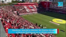 Banderas, ovación y cánticos: los Pinchas despiden a Eduardo Domínguez en su último partido