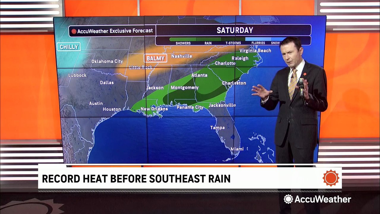 Weekend storm to soak the Southeast after record heat