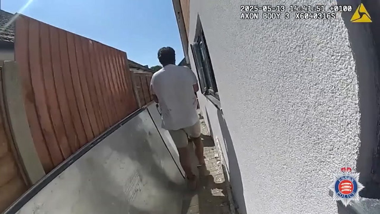 Moment fake animal rehoming centre owner who abused pets in his care is arrested by police