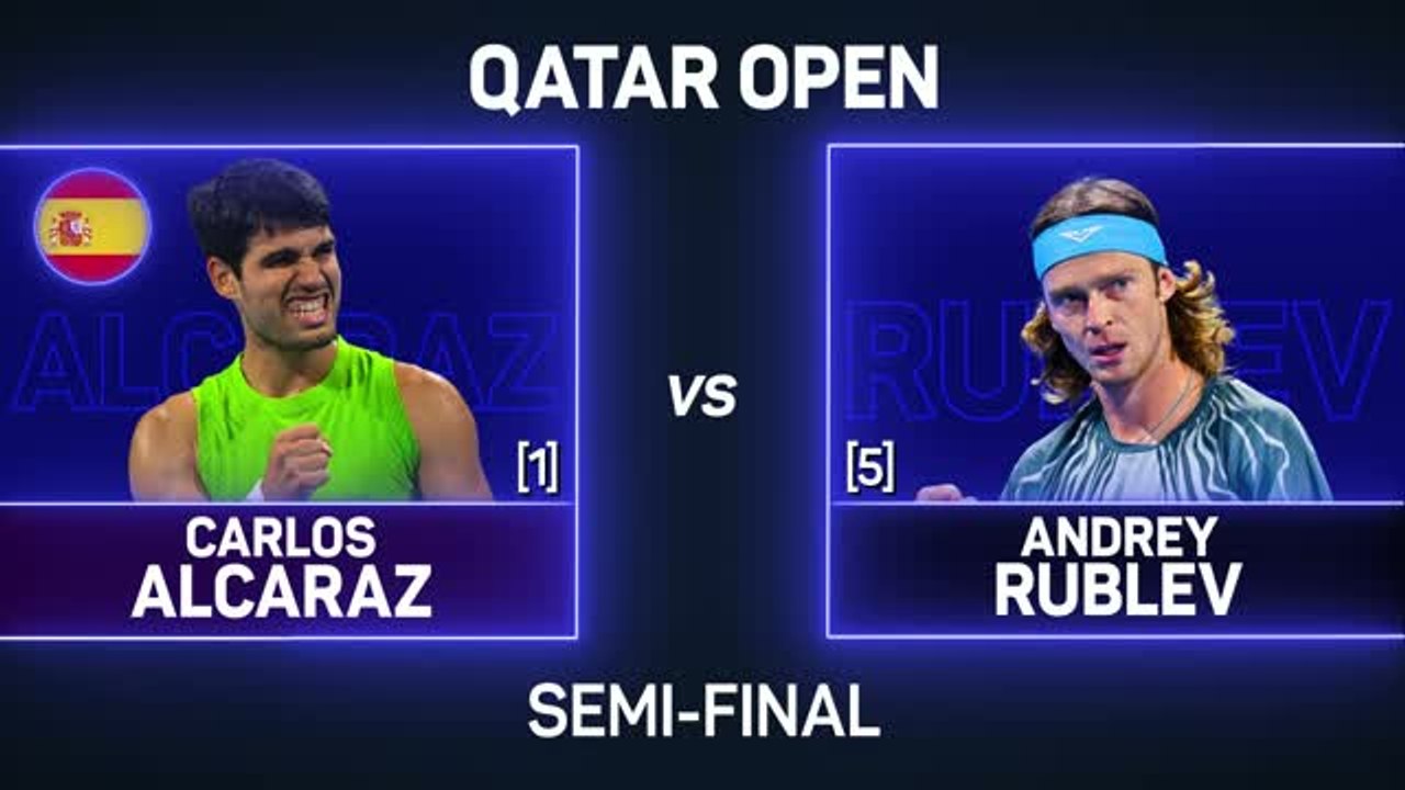 Alcaraz battles past Rublev to reach Qatar Open final