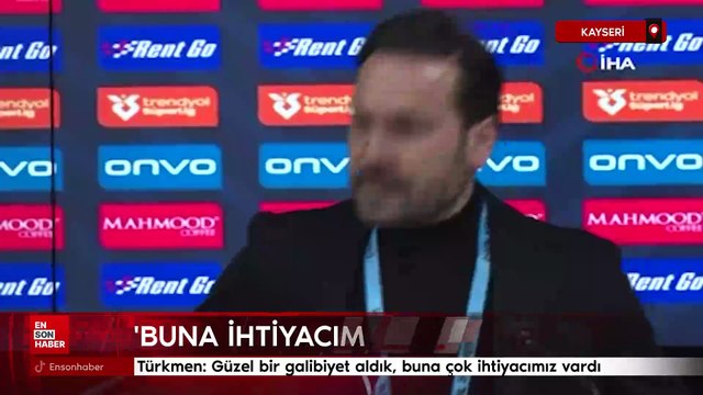 Muhammed Türkmen: Güzel bir galibiyet aldık, buna çok ihtiyacımız vardı