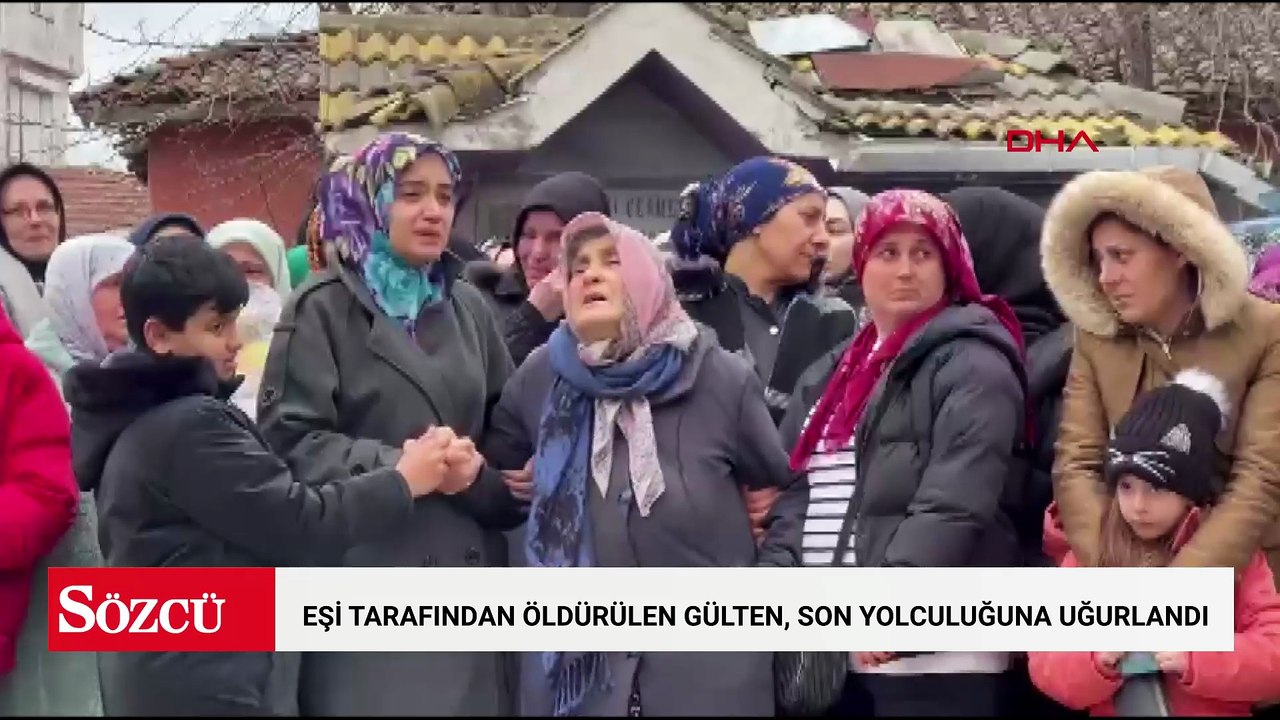 Çatalca'da eşi tarafından öldürülen Gülten, son yolculuğuna uğurlandı