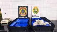 BPFRON apreende 18 quilos de maconha na BR-277 e leva quatro à Delegacia