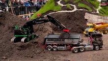 RC Trucks & Excavators at Work - Heavy Construction Action