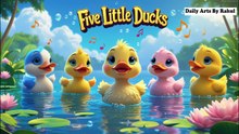 Five Little Ducks ( Color ) _ Nursery Rhymes for kids Song