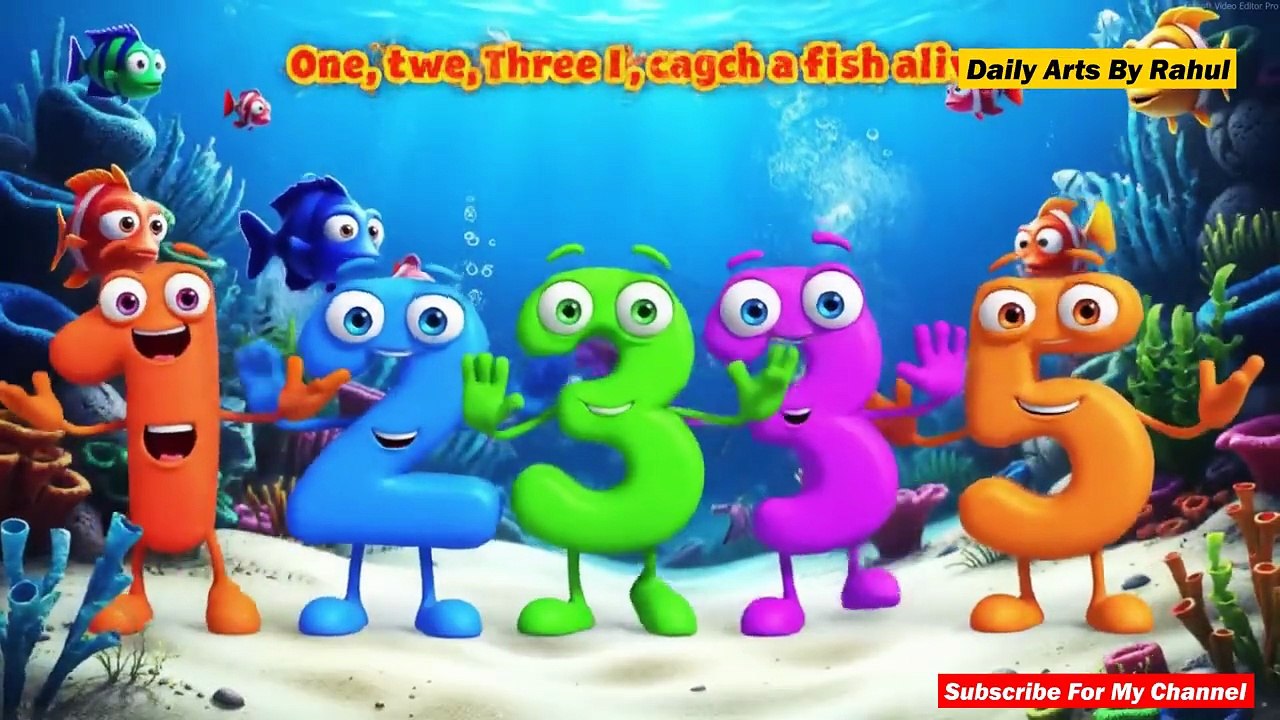One two three four five once I caught a fish alive _ Nursery Rhymes for ...