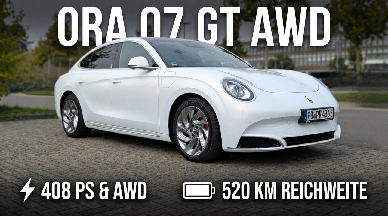 Ora 07 Weiß als E-Limousine – 0–100 in 4,5 s