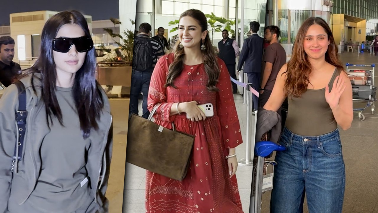 Huma Qureshi, Pooja Hegde & Pashmina Roshan Spotted At Mumbai Airport Departure