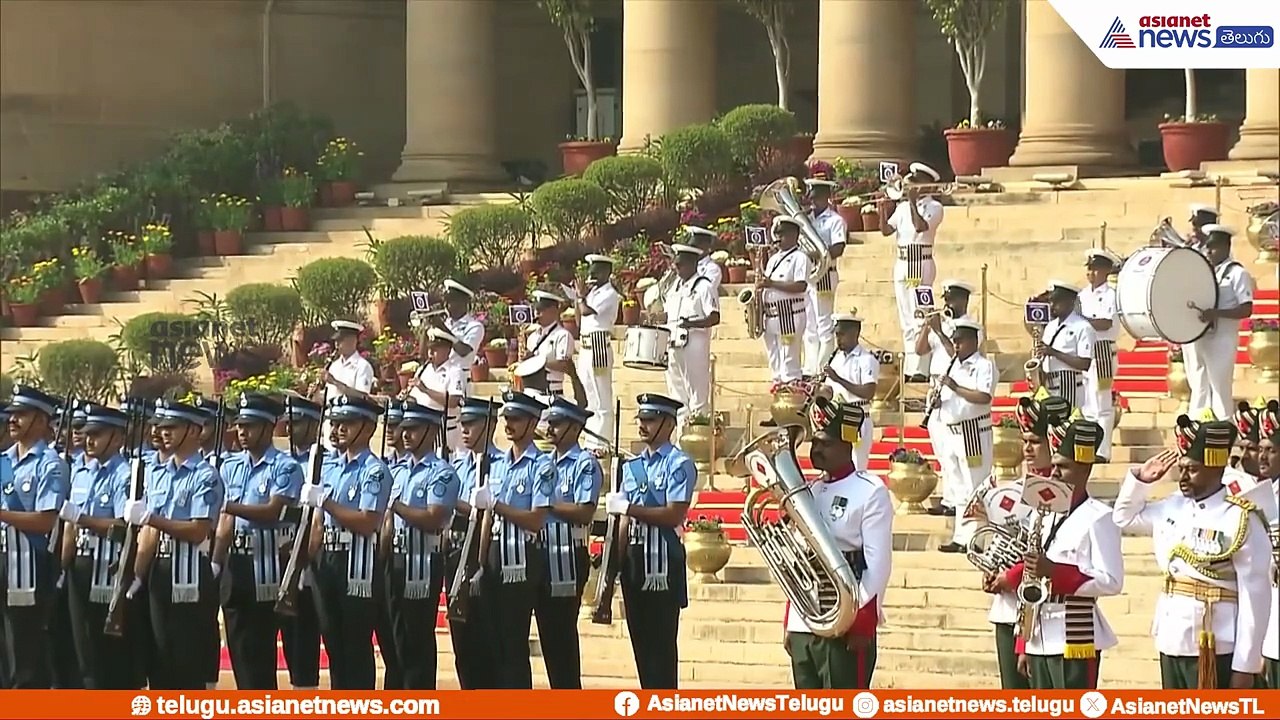 PM Modi | Ceremonial Welcome for Brazil President Lula at Rashtrapati Bhavan | Asianet News Telugu