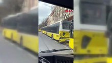 İstanbul Fatih'te 3 İETT otobüsü kaza yaptı