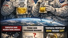 Astronot NASA yang terjebak di luar angkasa Minum air kencing untuk di jadikan sop