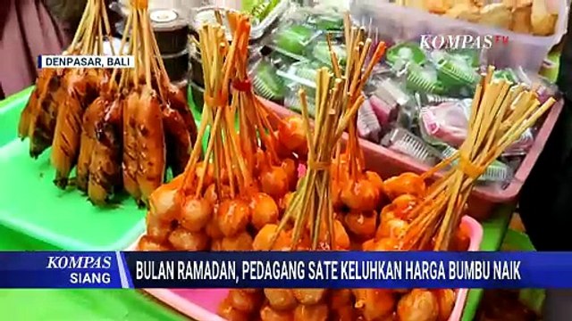 Pedagang Sate di Denpasar Tahan Harga Jual Meski Harga Daging dan Bumbu Dapur saat Ramadan