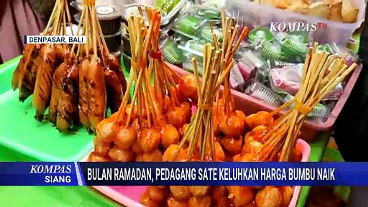 Pedagang Sate di Denpasar Tahan Harga Jual Meski Harga Daging dan Bumbu Dapur saat Ramadan
