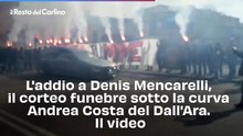 L'addio a Denis Mencarelli, il corteo funebre sotto la curva Andrea Costa del Dall'Ara. Il video