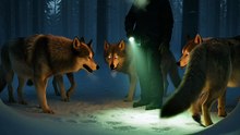 🐺 Wolf Pack Night Circle Eyes in the Darkness”