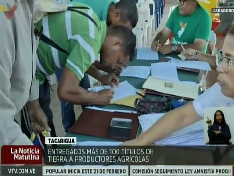 Carabobo | Más de 100 títulos de tierras fueron entregados en la Comuna Boquerón
