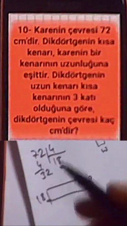 Düzlemsel Şekillerin Çevre Hesabı – 3. Sınıf Matematik #Shorts
