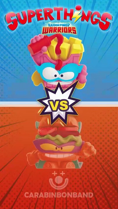 ⚡#superthings #kazoompowerwarriors FRIEGHTER VS BADDIE BURG - By CARA BIN BON BAND 🤡