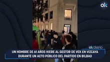 Un hombre de 61 años hiere al gestor de Vox en Vizcaya durante un acto público del partido en Bilbao
