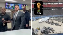 Samuel García, gobernador de Nuevo León, visita el NRG Stadium, que será sede de siete partidos en el Mundial 2026