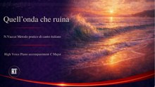 Vaccai Quell'onda che ruina  High Voice Piano accompaniment