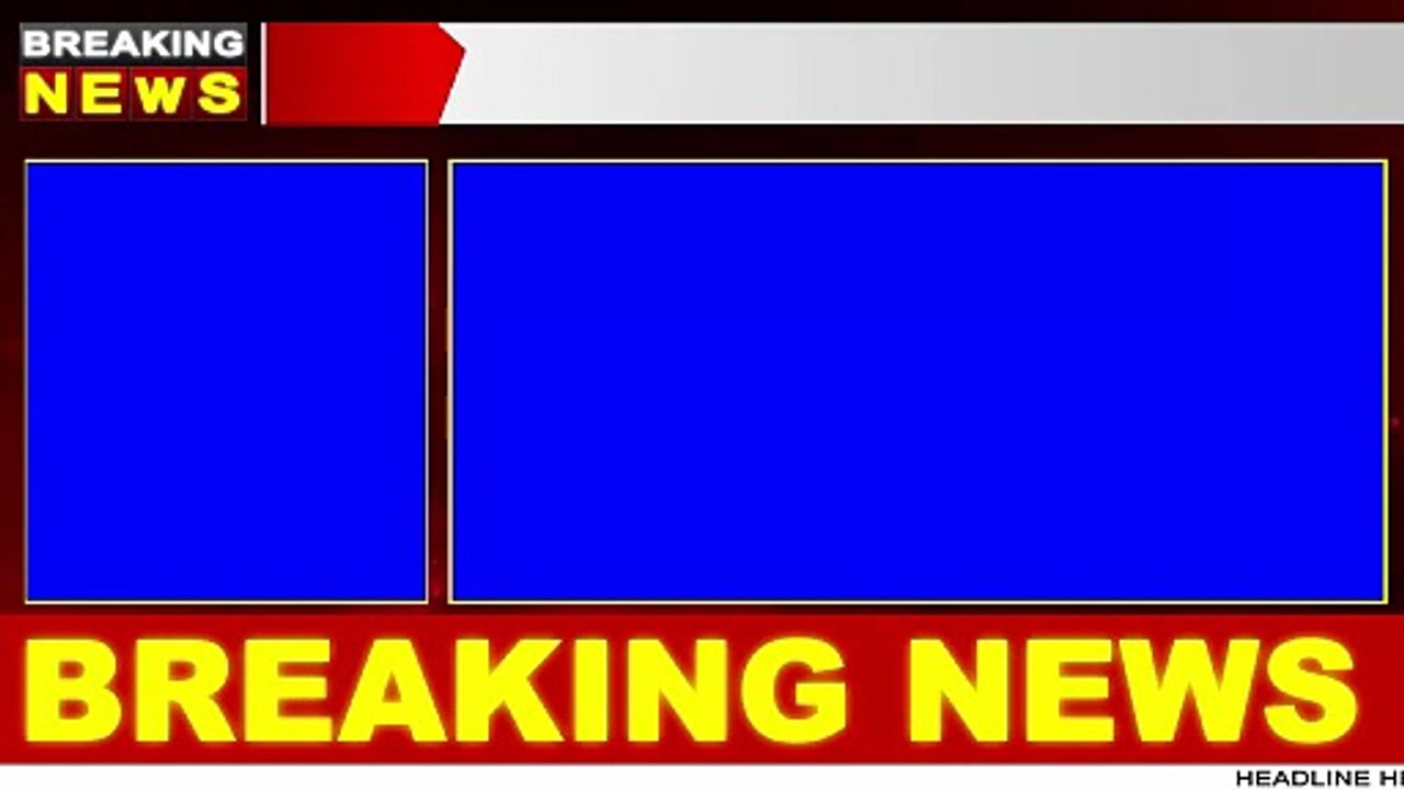 2 Screen Breaking News Blue Screen Frame | No Copyright | News Channel Template