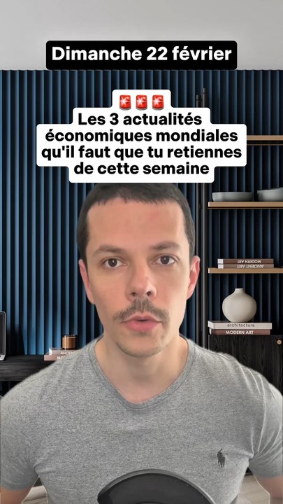 🚨 Les 3 actualités économiques à retenir cette semaine (dimanche 22 février)Ce format existe en plus long en newsletter gratuite avec des décryptages exclusifs. Cliquez sur le lien en bio pour y accéder.